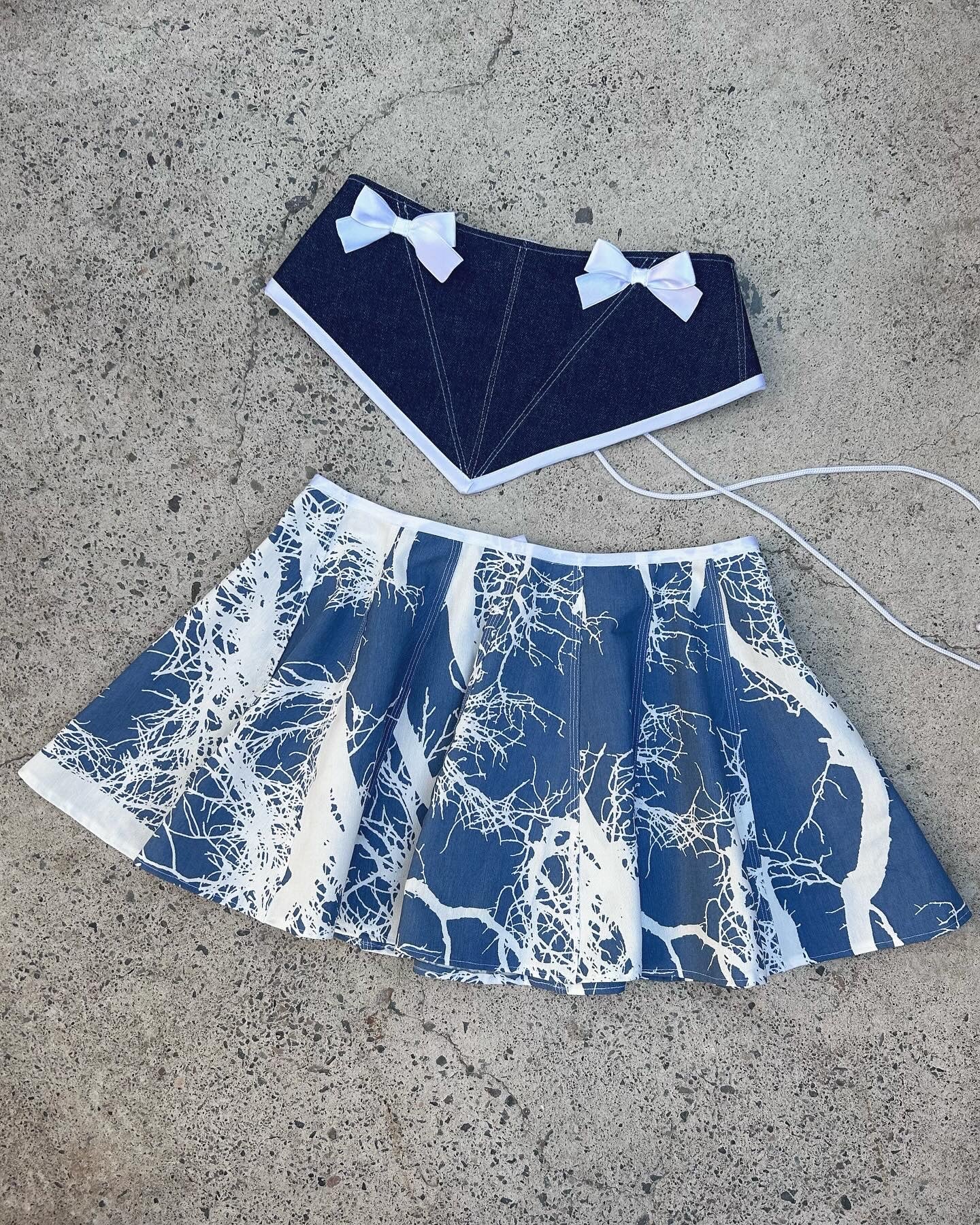 Blue-forest skirt